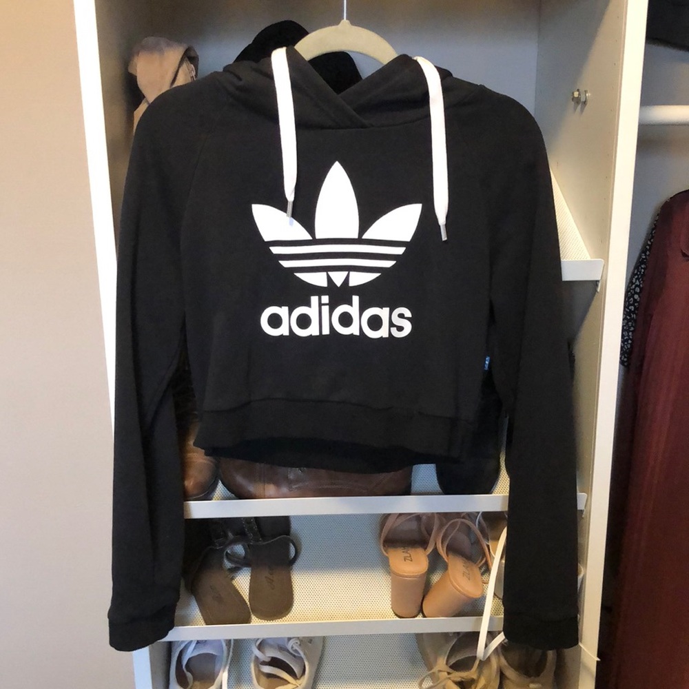 Adidas crop black sweater